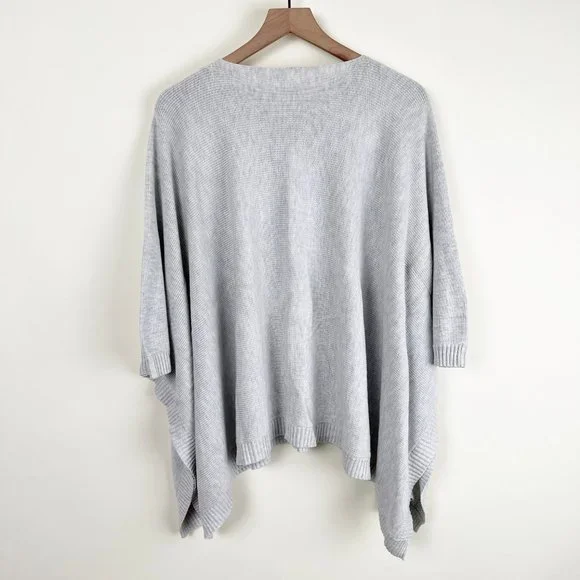 Lululemon Cashmere Tencel Divinity Scarf Poncho Ribbed Knit Cardigan Sweater - Picture 7 of 16
